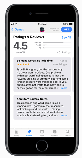 新版App Store评论